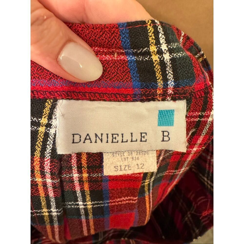 Vintage Danielle B Plaid Pleated Skirt - Picture 6 of 7